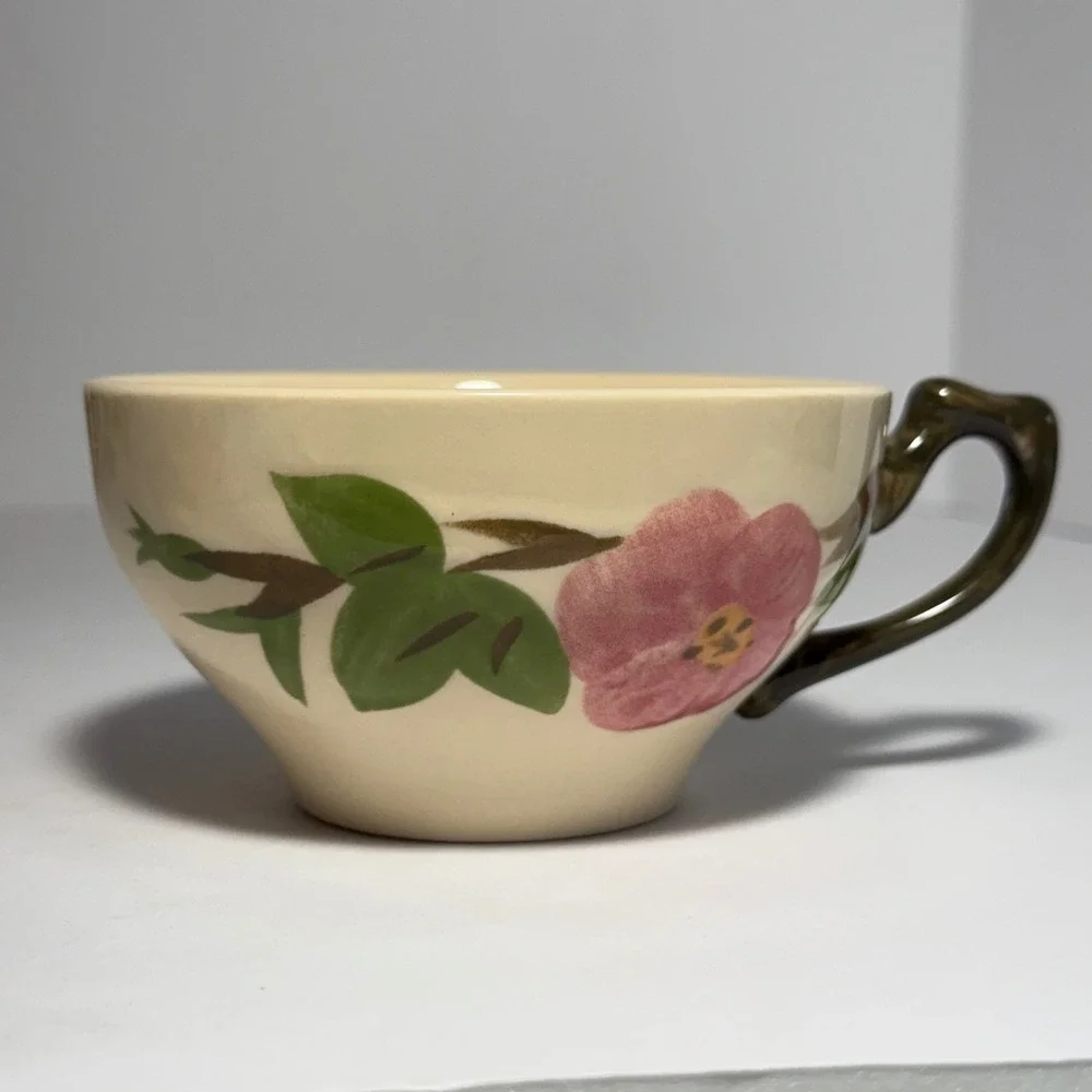 Franciscan Desert Rose Tea Cup and Saucer Set of 5 Vintage Pink Floral China